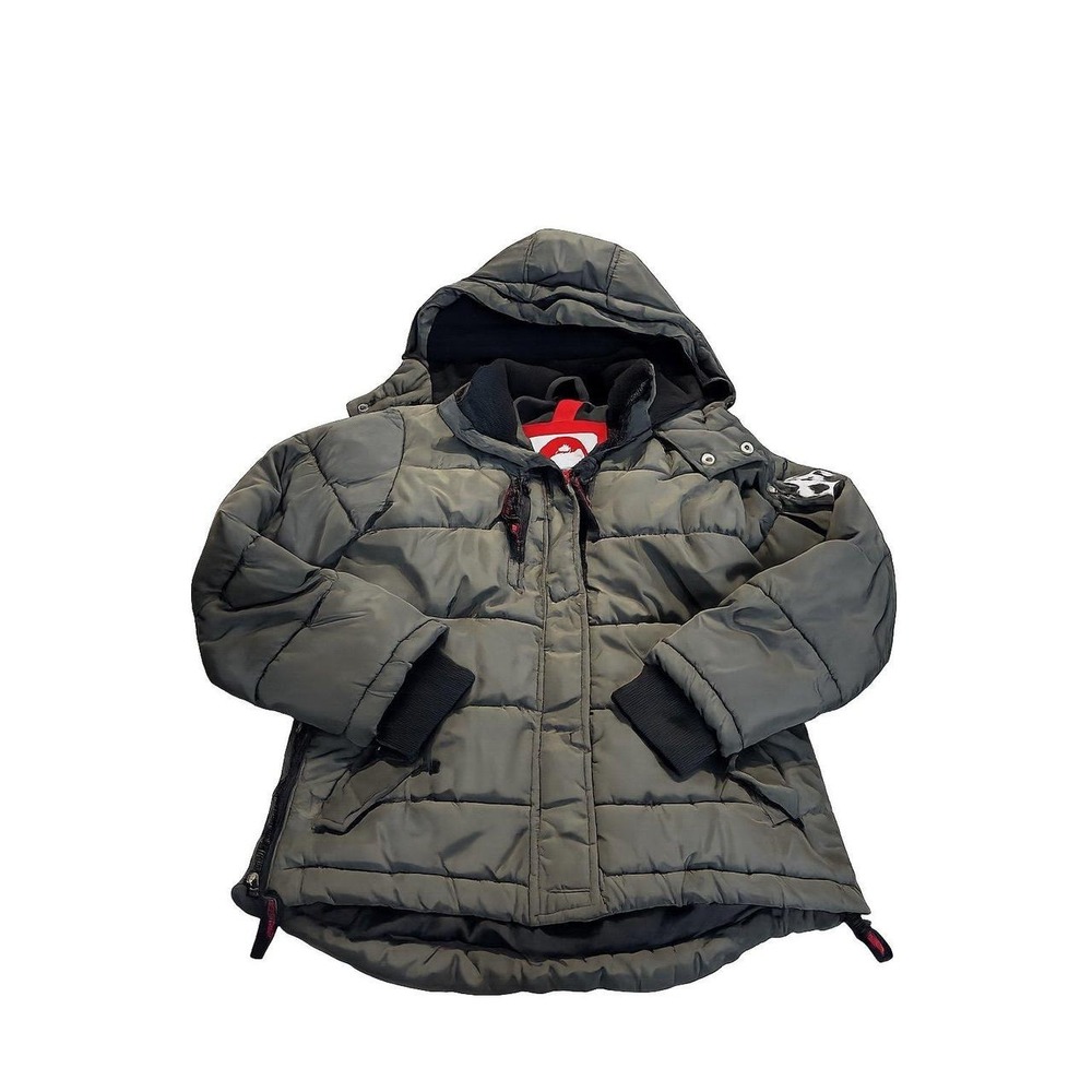 Canada Weather Green Dark Green Puffer Jacket (Medium youth)